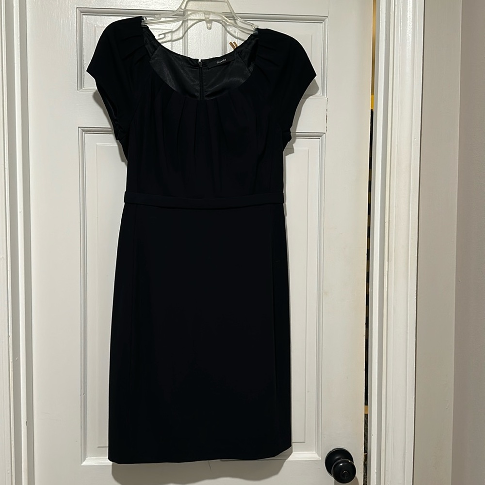 Tahari Black Midi Dress